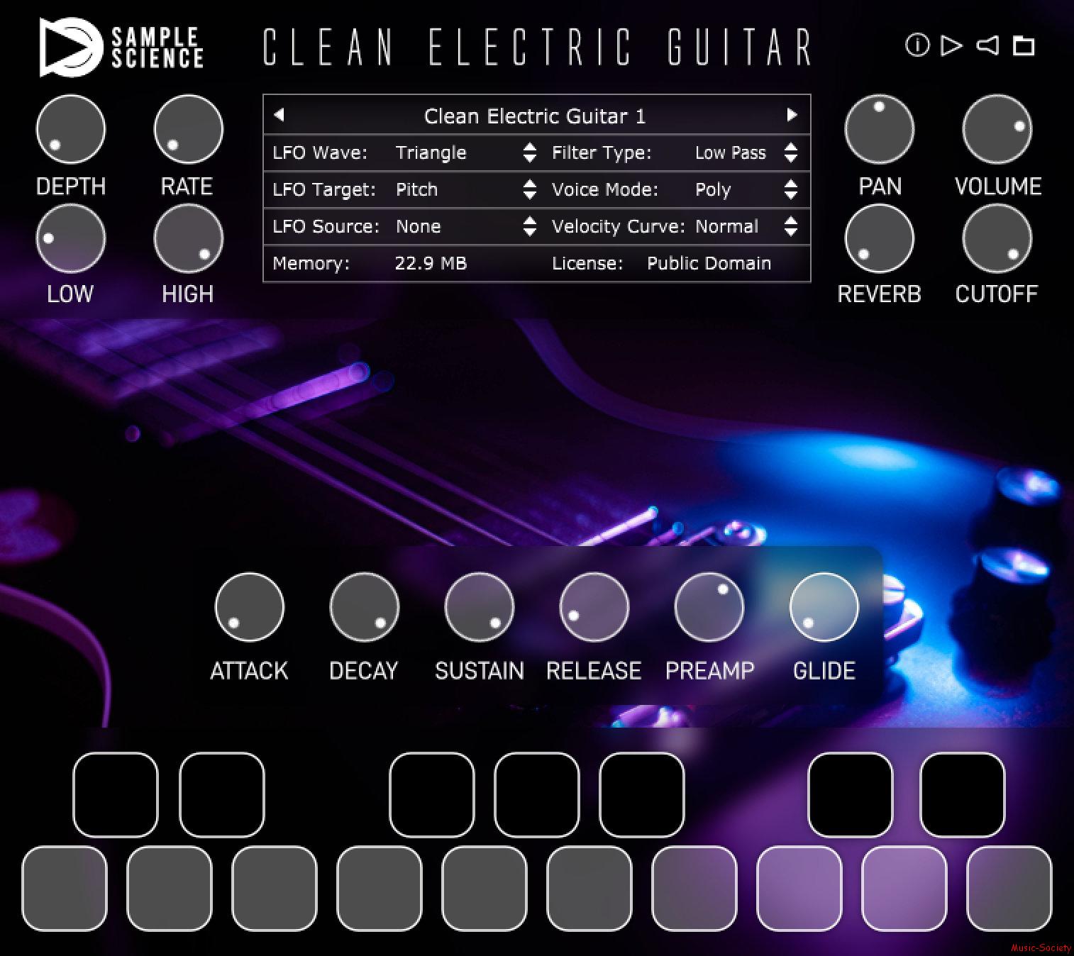 SampleScience_Clean_Electric_Guitar_Plugin_Screenshot