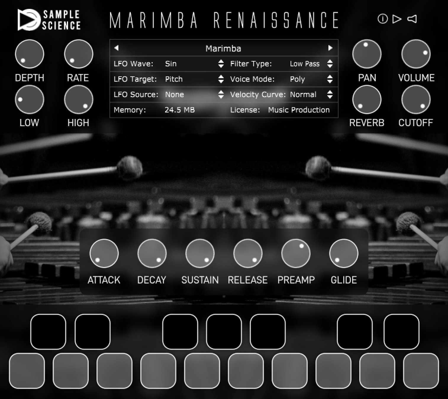 SampleScience_Marimba_Renaissance_VST_VST3_AU_Screenshot